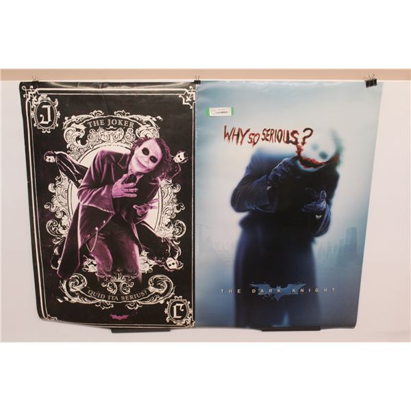 (2) Posters - The Dark Knight - The Joker (may have staple marks - small tears)