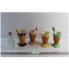 Ice Cream Cone Ceramic Milkshake Cups - Chipped and Glass Bottle