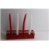 Image 2 : Christmas Decoration, Ornament and Candle Holder with Candles