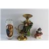 Image 2 : Candle, Brass Candle Holder and Christmas Ornaments