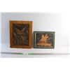 Image 1 : Framed Indigenous Picture and Geese in the Field Wall Decor