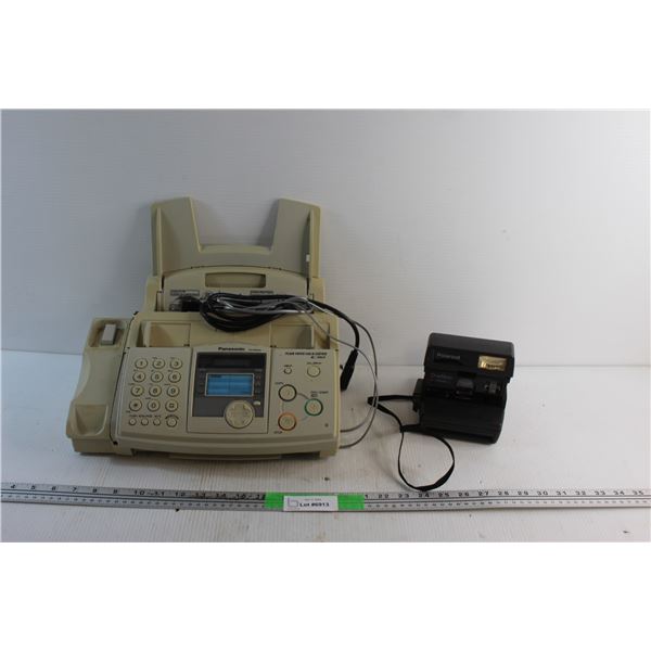 Panasonic Plain Paper Fax Machine and Polaroid Camera - As Is