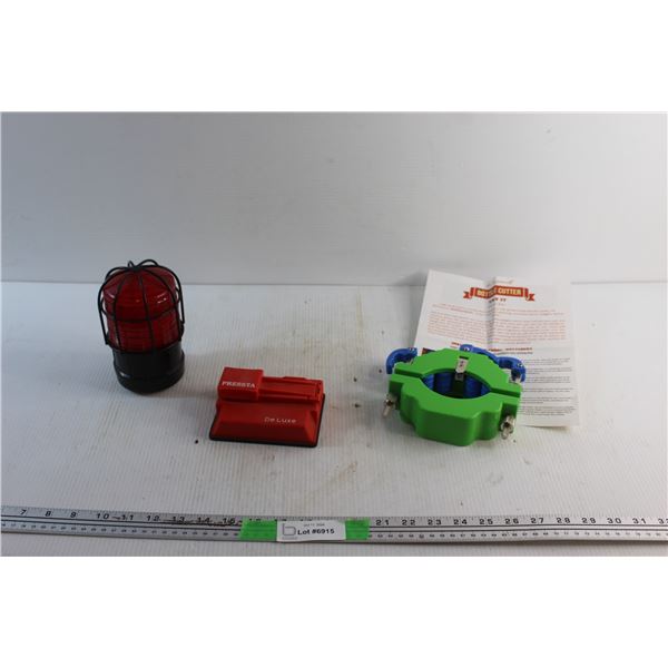 Emergency Light, Pressta Cigarette Roller Machine and Bottle Cutter