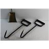 Image 4 : Power Fist Bale Hooks and Brass Fireplace Shovel