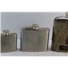 Image 3 : (3) Alcohol Flasks - Various Size