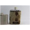 Image 4 : (3) Alcohol Flasks - Various Size