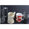 Image 3 : (4) Mugs and Coca Cola Glass