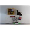 Image 1 : Wooden Wall Decor, Playing Cards, Level & Bottle Opener and Avon Ten Point Buck After Shave