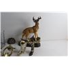 Image 2 : Brass Door Knocker, Ceramic Deer Statue, Ornaments and Bottle Holder