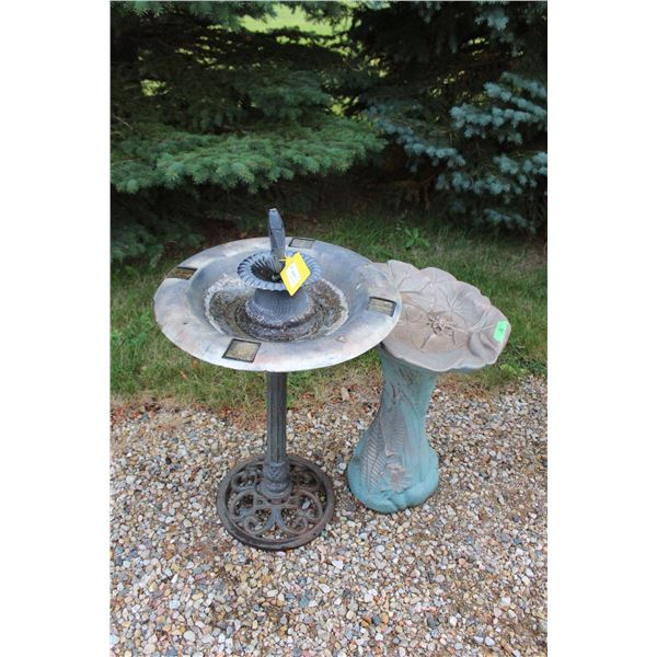 Solar Outdoor Fish Fountain & Lily Pad Fountain