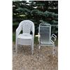 Image 1 : (5) Plastic Lawn Chairs & (2) Metal Lawn Chairs - Some Wear