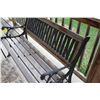 Image 3 : Wrought Iron & Wood Sitting Park Bench - 50" Long