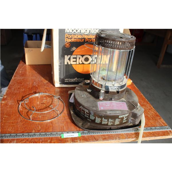 Moonlighter Portable Kerosene Heater in Box w/ Fuel Attachments * Cooking Attachments