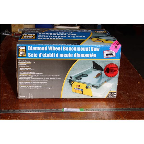 Power Fist Diamond Wheel Bench Mount Saw - NIB