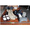 Image 1 : (2) Pairs of Men's Shoes (Size 10), (2) Men's Boots (Size 10-11) & Plumbing Attachments - Assorted