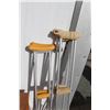 Image 4 : End Table w/Drawer (18" x 15" 24") & (2) Pairs of Crutches