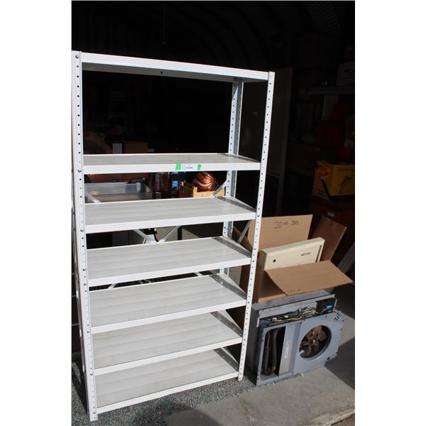 7-Tier Metal Shelving Unit - 30" x 12" x 57" Tall & Wescan Fan w/Shrouding in Box
