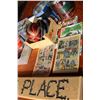 Image 4 : Lot: Moore Place Wooden Sign, (4) Assorted Comic Books, Concrete Anchors & Misc. Bolts