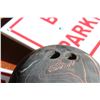 Image 2 : Lot: Econonite 10-Pin Bowling Ball, (4) Signs, Bottle Caps in Bag