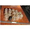Image 1 : (16) Glass Insulators: Clear & Green Color - Assorted - Some Have Chips