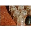 Image 2 : (16) Glass Insulators: Clear & Green Color - Assorted - Some Have Chips