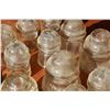 Image 3 : (16) Glass Insulators: Clear & Green Color - Assorted - Some Have Chips