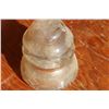 Image 6 : (16) Glass Insulators: Clear & Green Color - Assorted - Some Have Chips