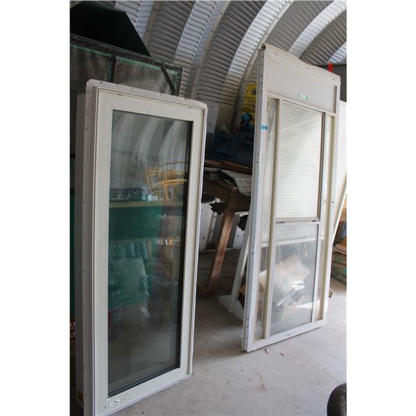 Storm Outside Door & Frame - 35.5" x 80" Tall & Window - 23.5" x 60.5"