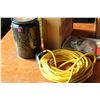 Image 2 : Extension Cord, Plastic Wrap Roll, Metal Shelving Basket, (2) Metal Storage Containers, Misc.