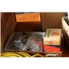 Image 3 : Extension Cord, Plastic Wrap Roll, Metal Shelving Basket, (2) Metal Storage Containers, Misc.