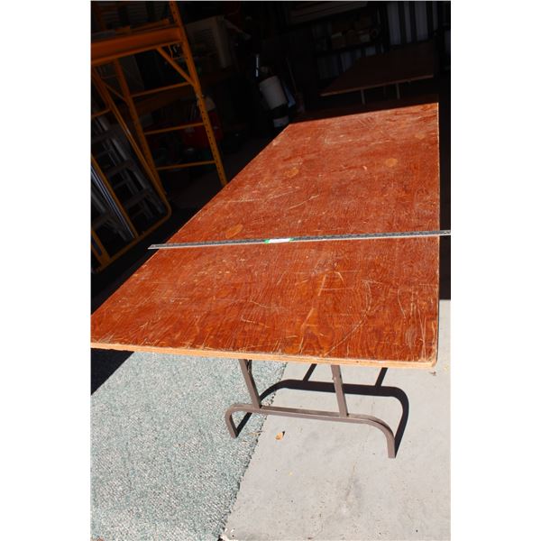 Wood Folding Table w/Metal Legs - 8ft x 3ft