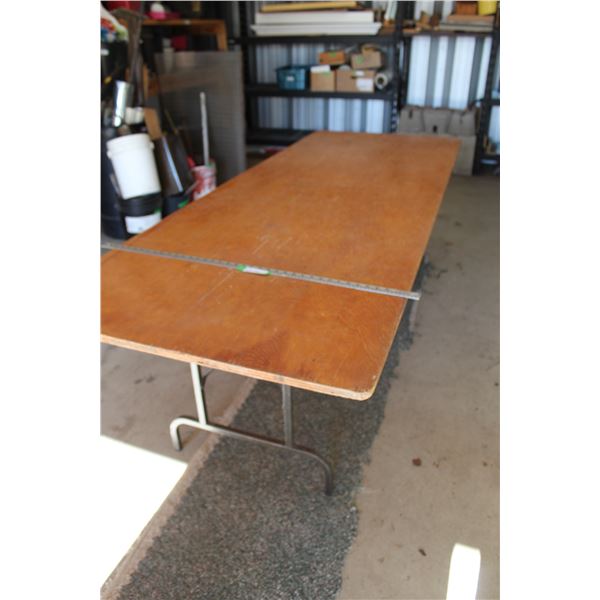Wood Folding Table w/Metal Legs - 8ft x 3ft