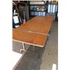 Image 1 : Wood Folding Table w/Metal Legs - 8ft x 3ft
