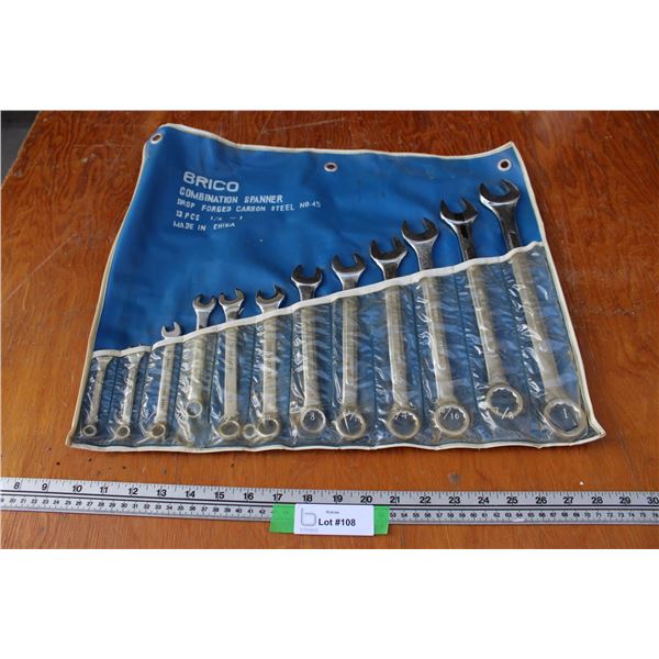Combination Imperial Wrench Set w/Organizer