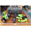 Image 1 : Kawasaki Battery Powered Tools & Case: Circular Saw, Reciprocating Saw, Drill, Charger, Flashlight