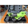 Image 6 : Kawasaki Battery Powered Tools & Case: Circular Saw, Reciprocating Saw, Drill, Charger, Flashlight