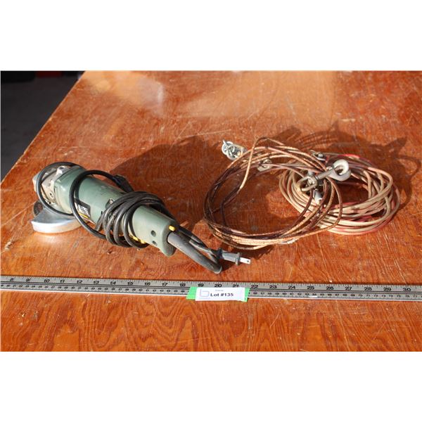 Black & Decker Angle Grinder & (2) Dog Ties - Various Lengths