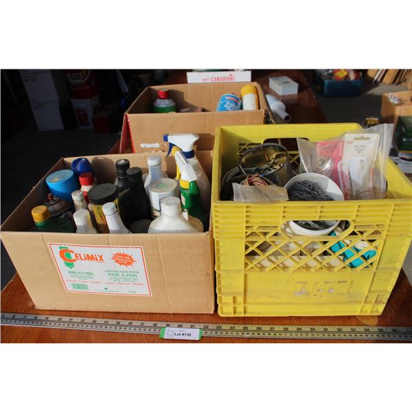 Shop Chemicals & Supplies: Grease, Stains, Hardware - Assorted, Paint Thinner, Electrical Wiring Soc