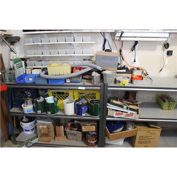 Shop Hardware Lot:  Assorted Nails, Screws, Clocks, Brackets, Misc.