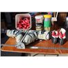Image 1 : (2) Ski Boots, Ratchet Straps in Bucket, (2) Zip Ties in Containers