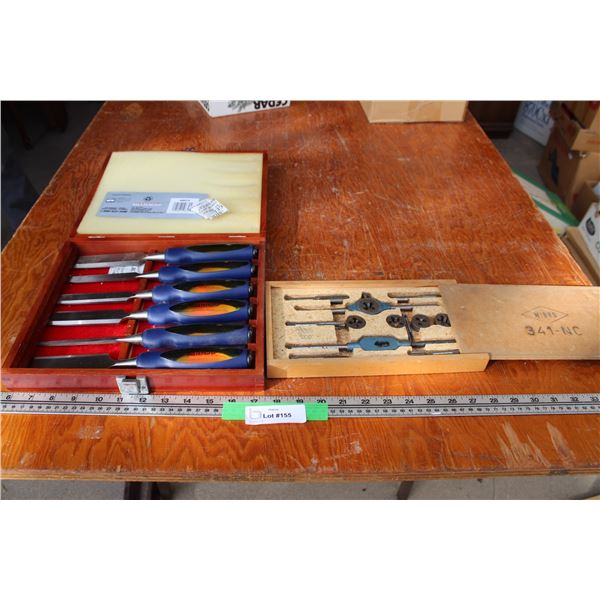 New Chisel Set in Case & Tap & Die Set in Case
