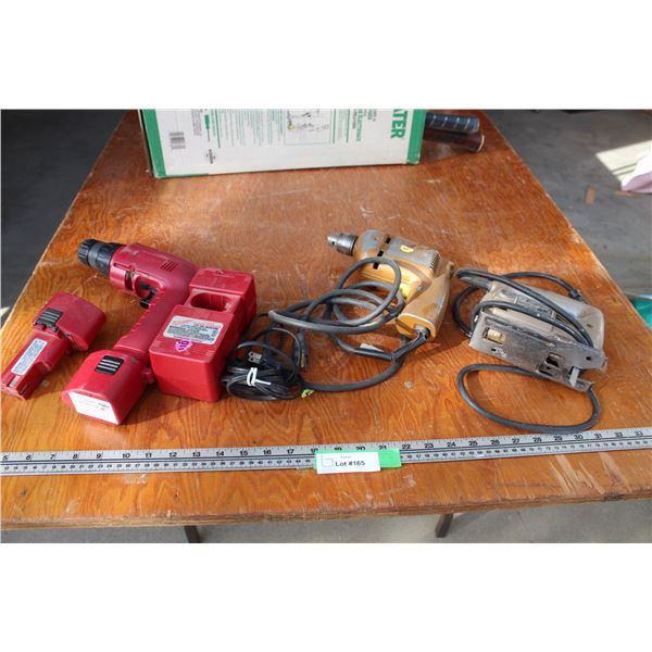 Milwaukee Vintage Battery Drill & Charger, Black & Decker Jigsaw, Drill