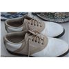 Image 3 : Women's Golf Shoes (Approx Size 8), (2) CD Holders, (2) Plaster Cast Outdoor Décor