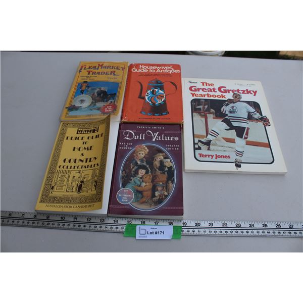 Wayne Gretzky Yearbook & (4) Books: Housewares, Dolls Value, Misc.