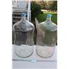 Image 1 : (2) Clear Glass Carboys - 22" Tall - with lids