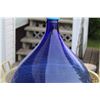 Image 2 : Cobalt Blue Glass Carboy w/Plastic Holder Basket - 22" x 14"