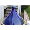 Image 2 : Cobalt Blue Glass Carboy w/Plastic Holder Basket - 22" x 14"