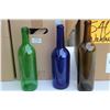 Image 2 : (5) Boxes of Glass Wine Bottles: (4) Boxes of Green, (1) Box Assorted: Blue, Green, Brown