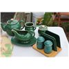Image 2 : Green Ceramic Teapot & Serving Set, Vintage Calendar Top, Assorted Frames & Cardboard Backings