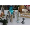 Image 4 : Figurines - Assorted, Glass Dishes, Angels & Wicker Basket